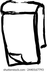 Dry Brush Notebook Grunge Icon.