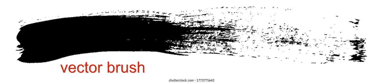 Pintura seca de pintura negra sobre fondo blanco