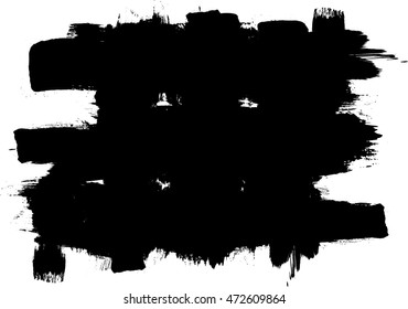 Dry Brush Stroke .Ink Grunge banner.
