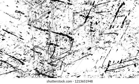 Dry Brush Strokes and Scratches Retro Grunge Background. Cartoon Cracked Noisy Surface Seamless Pattern. Watercolor Splatter Style Texture. Noise Fashion Pop Art Design Pattern.