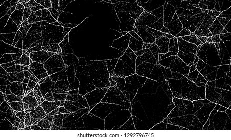 Dry Brush Strokes and Scratches Retro Grunge Background. Distressed Grungy Seamless Pattern Design. Dirty Cracked Wall Texture. Broken, Spotted Print Design Background.