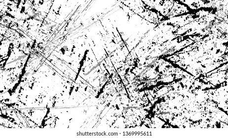 Dry Brush Strokes and Scratches Retro Grunge Background. Rough Grungy Land Seamless Pattern Design. Faded Dyed Paper Texture. Broken, Rusty Banner Design Background.