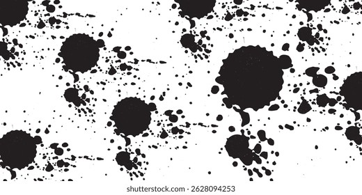 Dry Brush Strokes and Scratches Retro Grunge Background. Distressed Grungy Seamless Pattern Design vector eps10