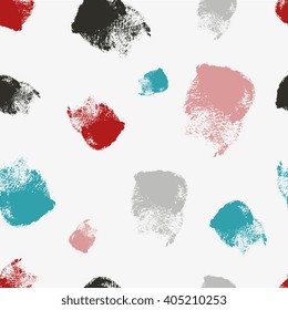 Dry Brush strokes seamless pattern. Artistic, modern, creative, stylish design. For print, digital paper, textile, fabric, hand drawn ink  grunge brushstrokes in beautiful colors. 