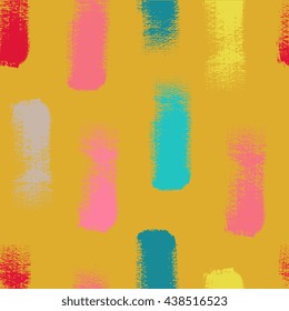 Dry Brush strokes seamless pattern. Artistic, modern, creative, stylish design. For print, digital paper, textile, fabric, hand drawn ink grunge brushstrokes in beautiful colors.