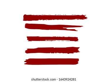 Dry Brush Strokes Vector Collection. Grunge Brush Smears. Dry Strokes Set. Original Pack of Vector Brushes. Hand Paint Elements. 