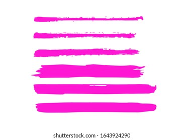 Dry Brush Strokes Vector Collection. Grunge Brush Smears. Dry Strokes Set. Original Pack of Vector Brushes. Hand Paint Elements. 
