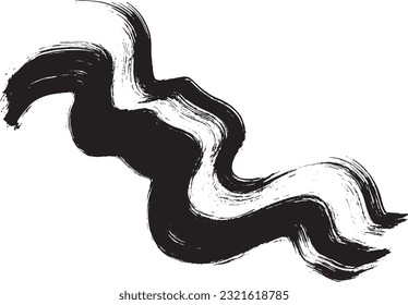 Dry Brush Textured Wave Stroke Pattern