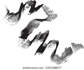 Dry Brush Wave Broad Stroke Element