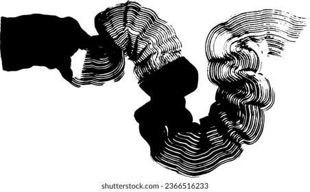 Dry Brush Wave Broad Stroke Element