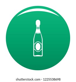Dry champagne icon. Simple illustration of dry champagne vector icon for any design green