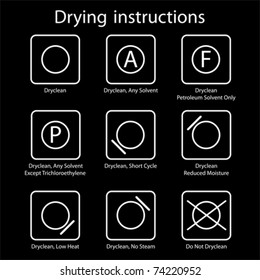 Dry clean instruction