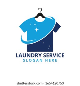 dry and clean laundry service vector logo design template