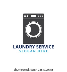 dry and clean laundry service vector logo design template