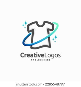 dry clean logo design with t shirt concept