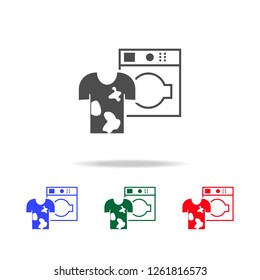 dry cleaning of colored linen icon. Elements of washing in multi colored icons. Premium quality graphic design icon. Simple icon for websites, web design, mobile app