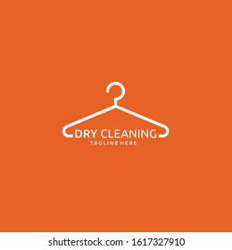 Dry cleaning  hanger silhouette logo design. Vector icon sign symbol