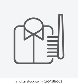 Dry cleaning icon line symbol. Isolated vector illustration of icon sign concept for your web site mobile app logo UI design.