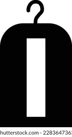 Dry cleaning icon on white background. Suit bag sign. flat style.