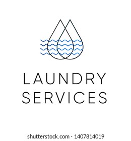 dry cleaning laundry alterations clothes repair business logo template icon 