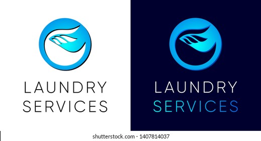 dry cleaning laundry alterations clothes repair business logo template icon 