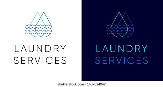 dry cleaning laundry alterations clothes repair business logo template icon 