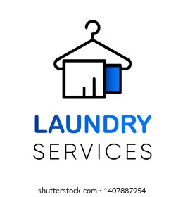 dry cleaning laundry alterations clothes repair business logo template icon 