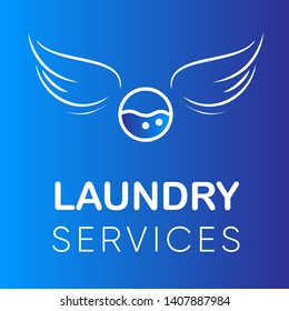 dry cleaning laundry alterations clothes repair business logo template icon 