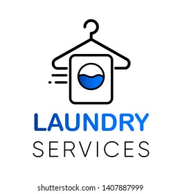 dry cleaning laundry alterations clothes repair business logo template icon 