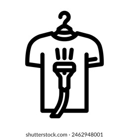 Vector de ícono de línea de limpieza en seco. signo de limpieza en seco.