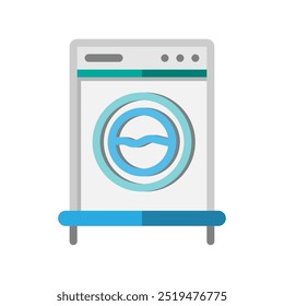 dry cleaning machine flat icons. technology, washing, laundry, hotel. Can be used for websites, UI and mobile apps. vector illustration.