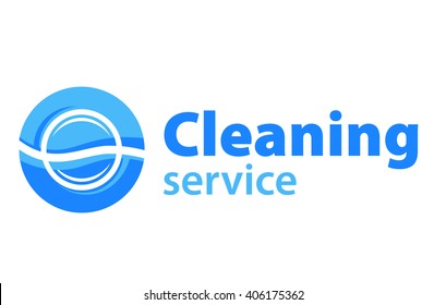 Dry cleaning service logo template