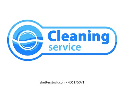 Dry cleaning service logo template