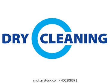 Dry cleaning service logo template circle