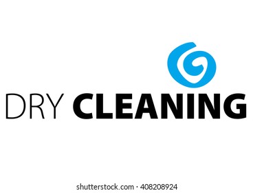 Dry cleaning service logo template zigzag crankle