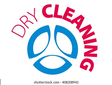 Dry cleaning service logo template