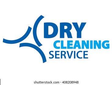 Dry cleaning service logo template