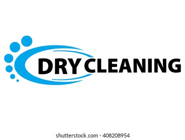 Dry cleaning service logo template