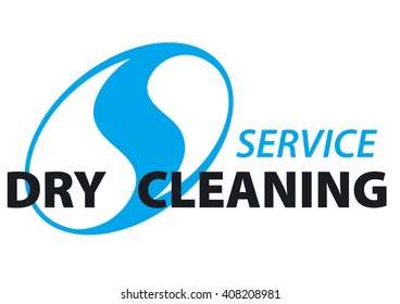Dry cleaning service logo template