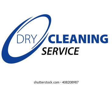 Dry cleaning service logo template