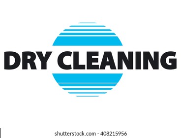 Dry cleaning service logo template