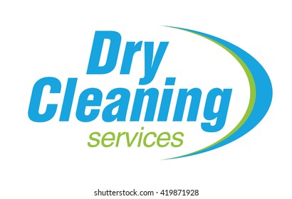 Dry cleaning service logo template