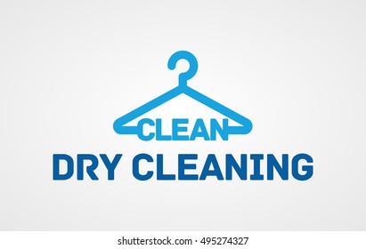 Dry cleaning service logo template