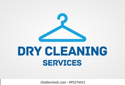Dry cleaning service logo template