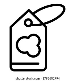 Dry cleaning tag icon. Outline dry cleaning tag vector icon for web design isolated on white background