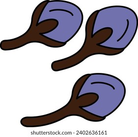 Dry Cloves Concept, tree flowerbuds vector outline icon design, Condiments and Spices symbol, Food cooking ingredients Sign, Herbs and table sauce stock illustration