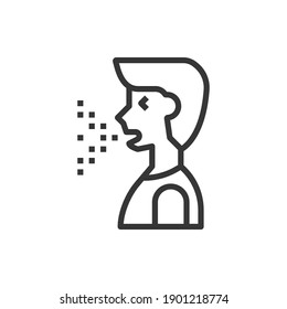 Icono De Tos Secas O Ilustración Del Vector Logotipo 