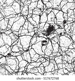 Dry Cracked Earth Overlay Vector Texture For Your Design. EPS10 