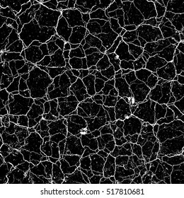 Dry Cracked Earth Overlay Vector Texture For Your Design. EPS10 