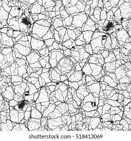 Dry Cracked Earth Overlay Vector Texture For Your Design. EPS10 